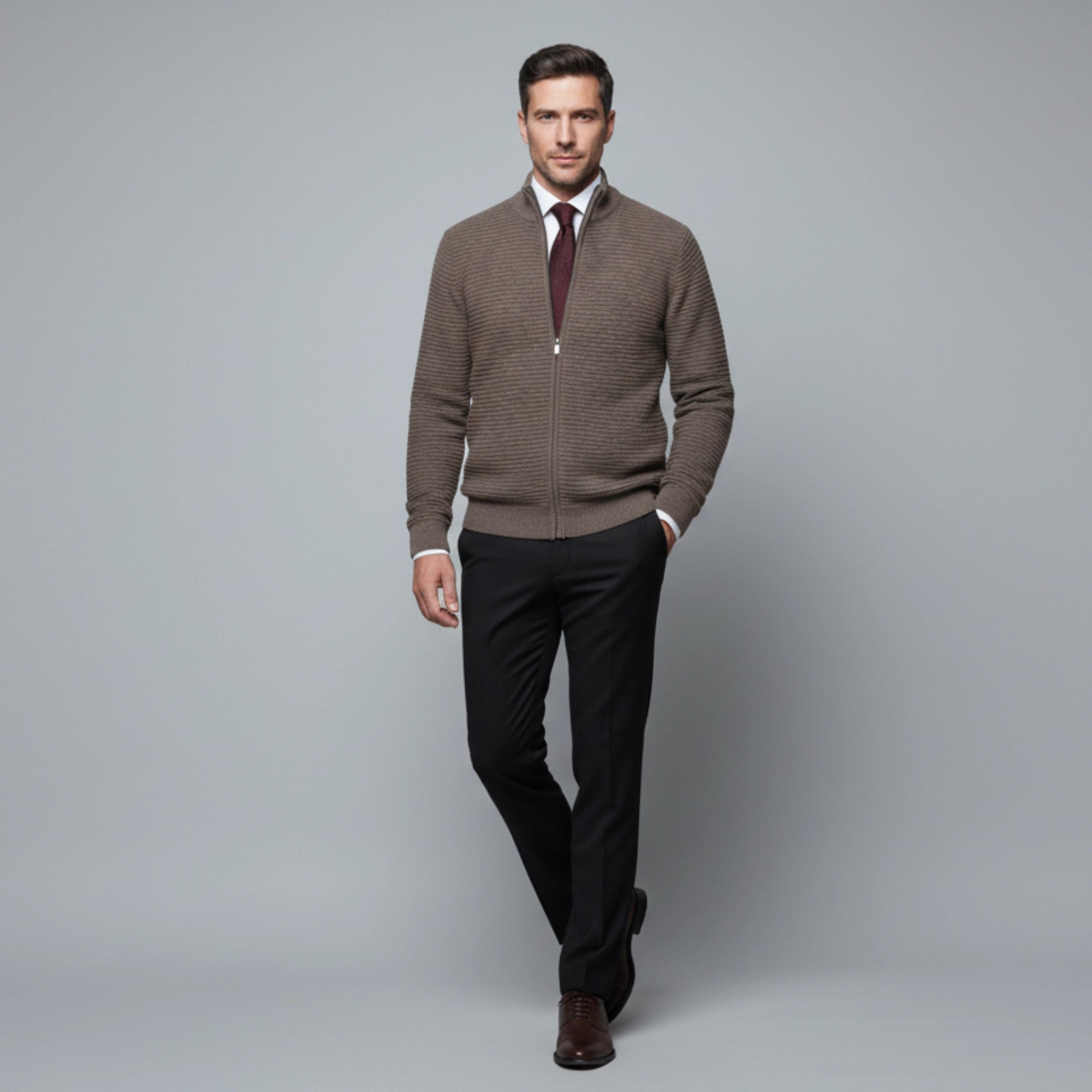 جاكيت قطيفة بسوستة كاملة