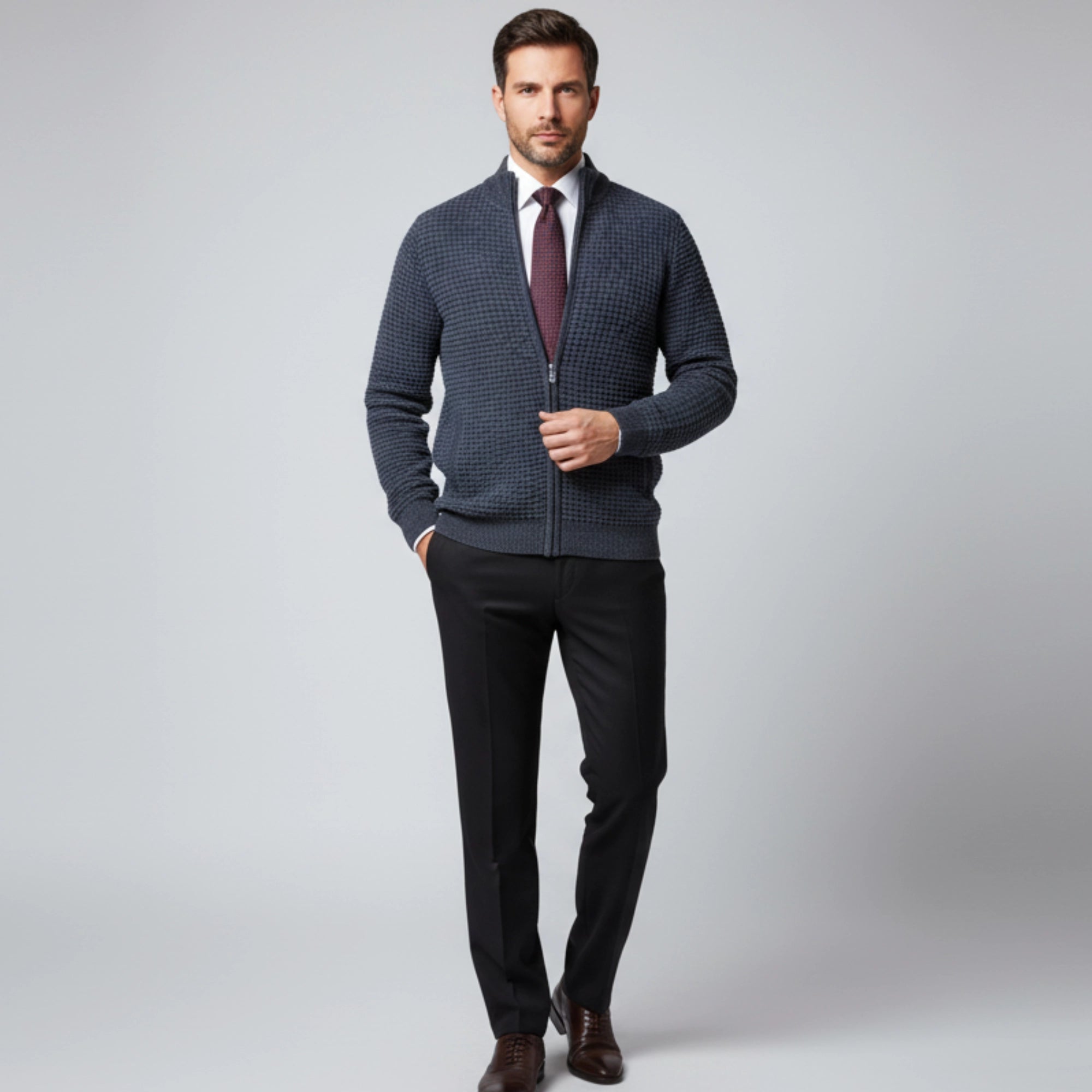 جاكيت قطيفة بسوستة كاملة