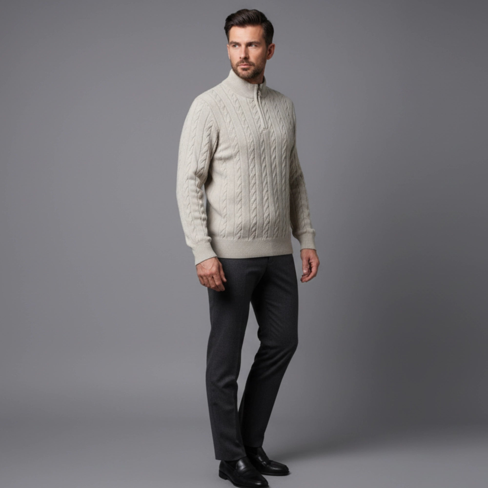 سويت شيرت قطيفة نص سوستة