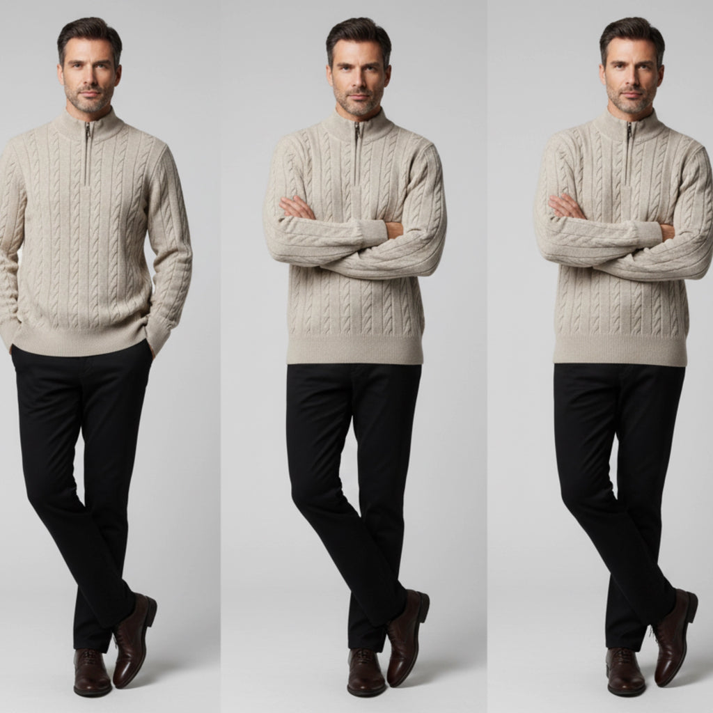 سويت شيرت قطيفة نص سوستة