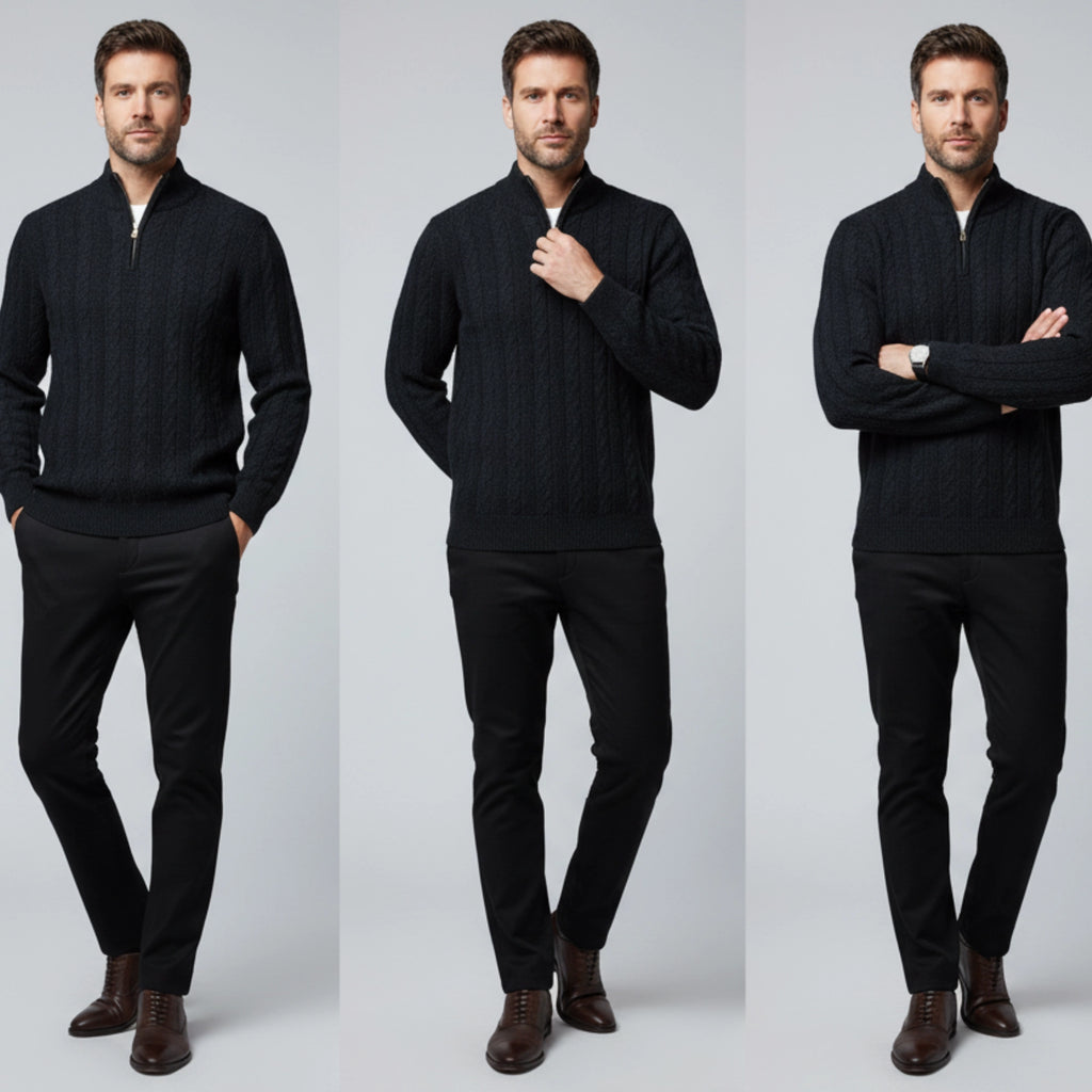 سويت شيرت قطيفة نص سوستة