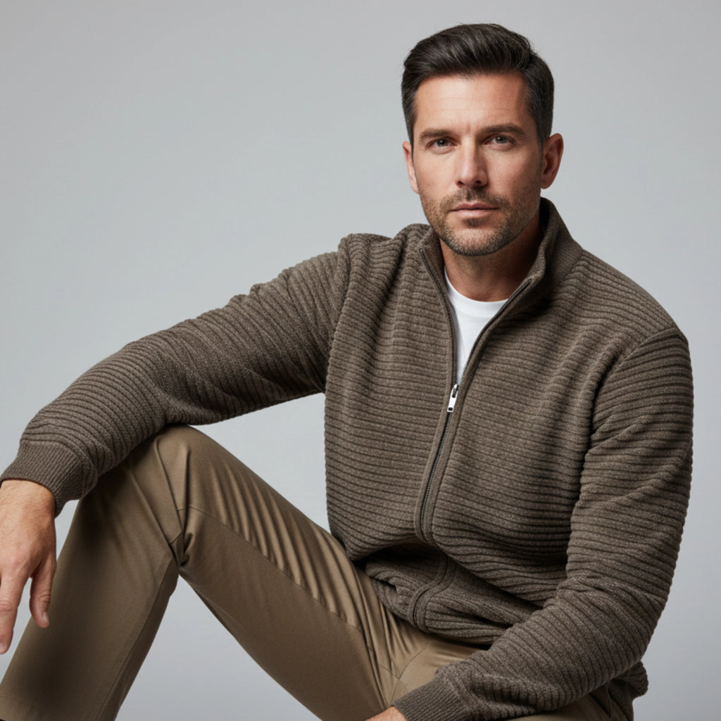 جاكيت قطيفة بسوستة كاملة